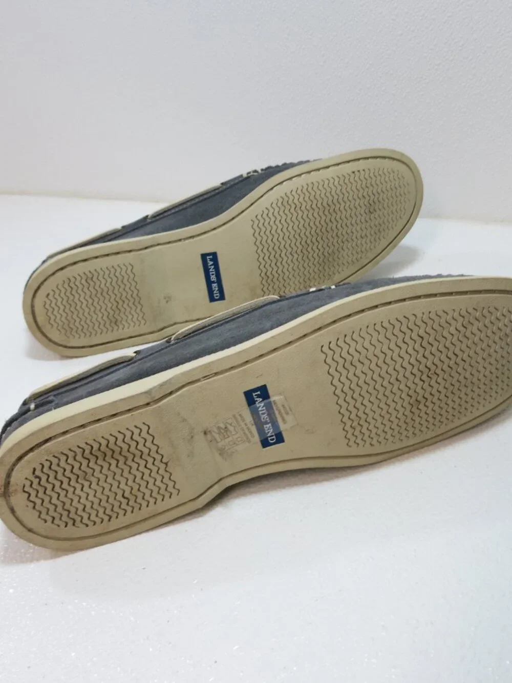 Lands' End Suede Leather Deck Boat Shoes Men's Footwear Zapatos Kutsu 13 D